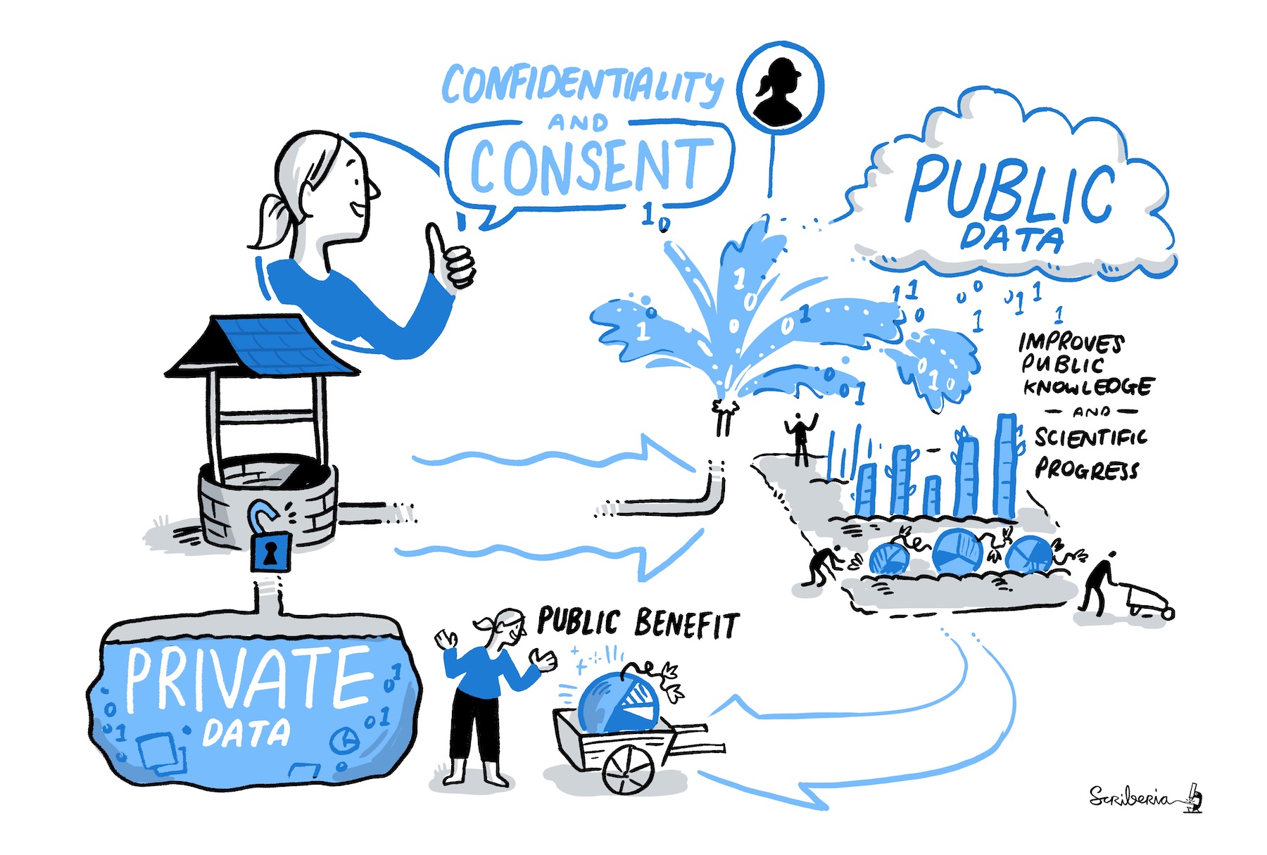 image of the data ecosystem with private and public data